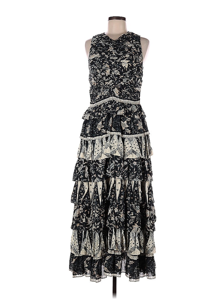 Ulla Johnson Paisley Baroque Print Black Casual Dress Size 6 - photo 1