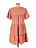 Assorted Brands Checkered-gingham Grid Orange Casual Dress Size M - photo 2