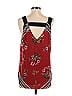 DR2 100% Polyester Red Sleeveless Blouse Size XS - photo 2
