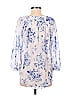 LC Lauren Conrad Floral Blue Long Sleeve Blouse Size M - photo 2