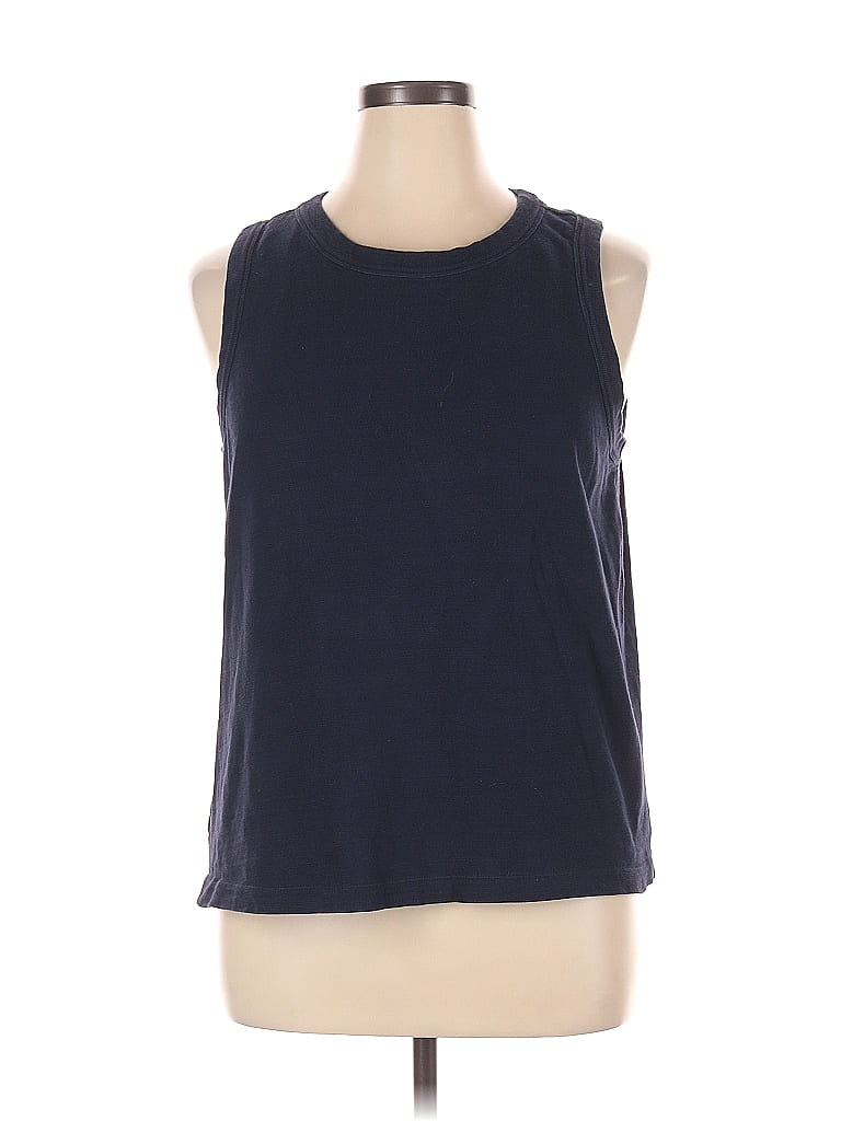 Ann Taylor LOFT 100% Cotton Blue Sleeveless T-Shirt Size XL - photo 1