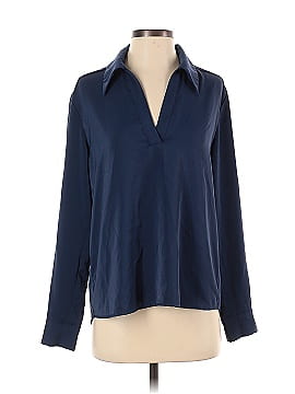 Aqua Long Sleeve Blouse (view 1)