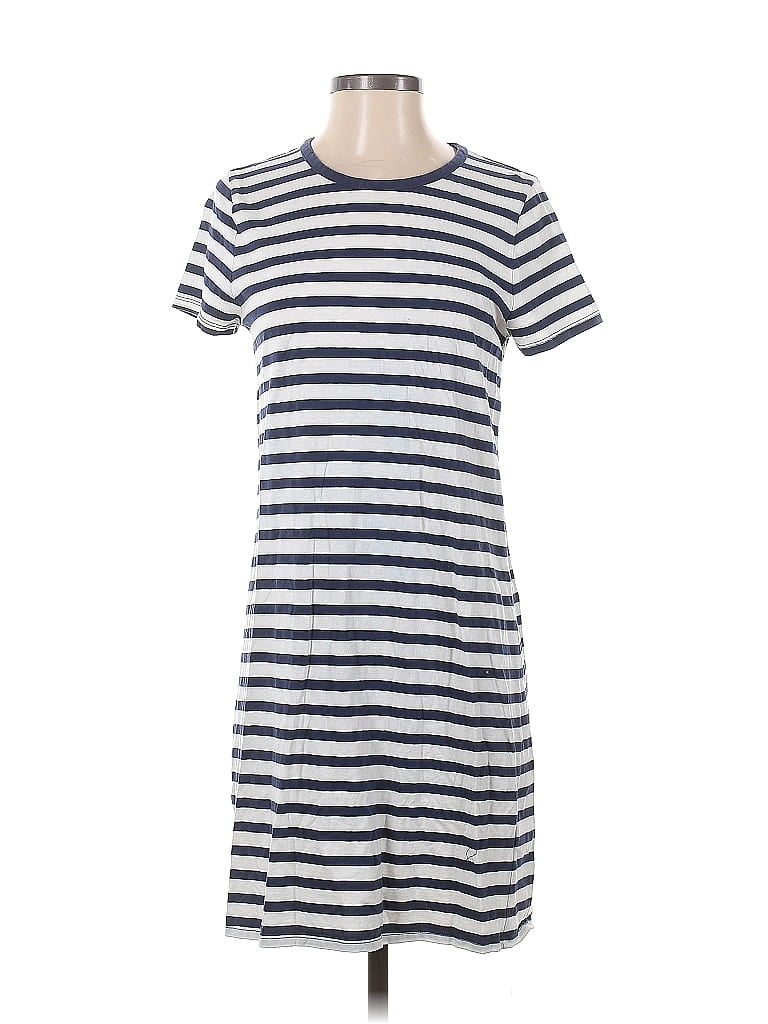 J.Crew Factory Store 100% Cotton Stripes Blue Casual Dress Size S - photo 1