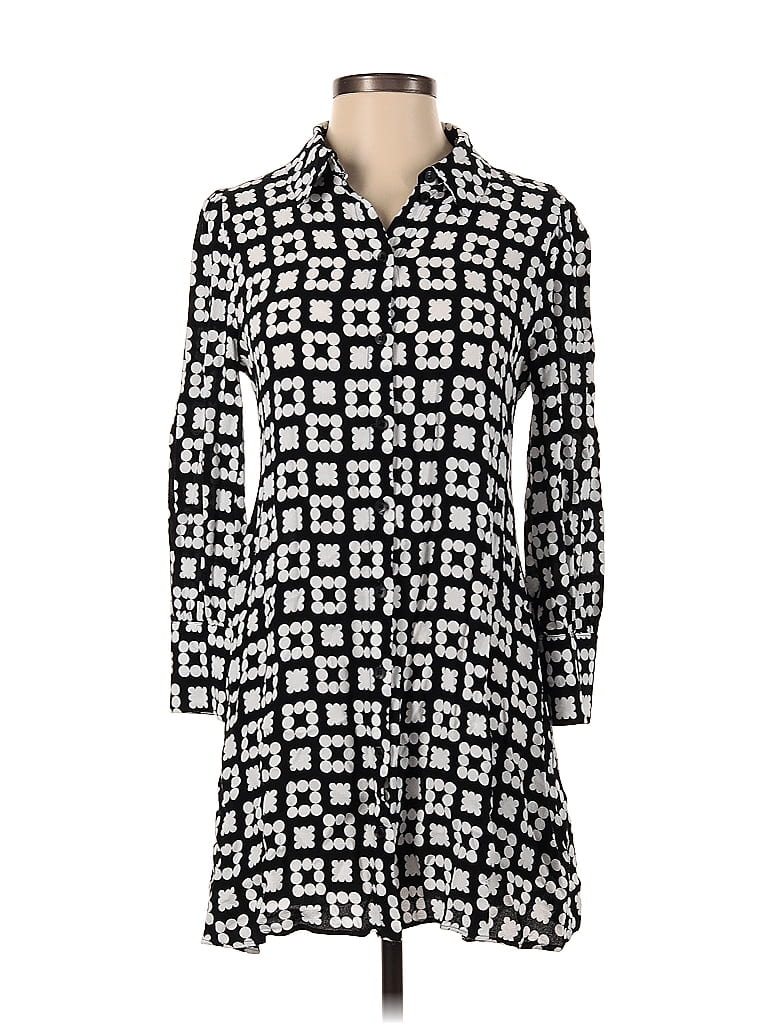Zara Black Short Sleeve Button-Down Shirt Size S - photo 1
