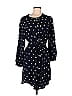 Ann Taylor LOFT 100% Rayon Stars Polka Dots Blue Casual Dress Size M - photo 1