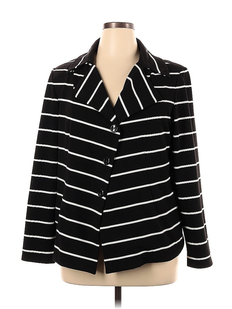 Chico's Stripes Black Jacket Size XL (3) - photo 1