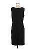 White House Black Market 100% Polyester Solid Black Casual Dress Size 8 - photo 2