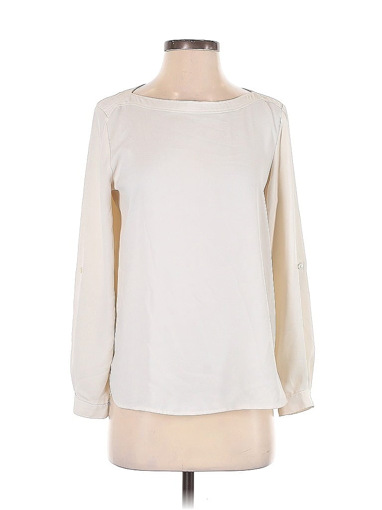 Ann Taylor LOFT 100% Polyester Ivory Long Sleeve Blouse Size S (Petite) - photo 1