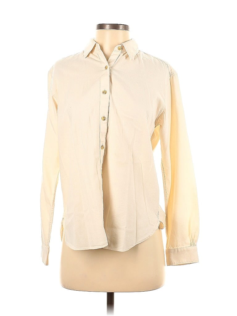 Uniqlo Ombre Ivory Long Sleeve Button-Down Shirt Size XS - photo 1