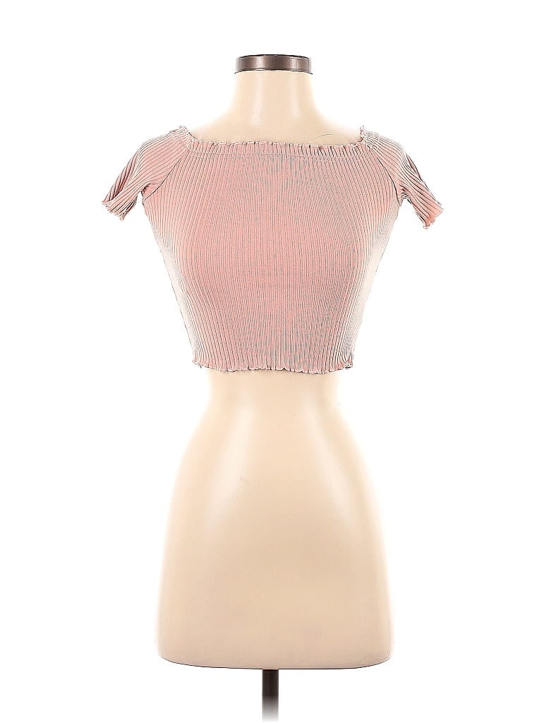 Shein 100% Polyester Pink Short Sleeve Top Size S - photo 1