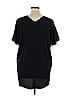 Uniqlo 100% Polyester Black Short Sleeve Top Size XL - photo 2