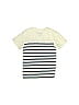 1901 100% Cotton Stripes Ivory Short Sleeve T-Shirt Size 6 - photo 2