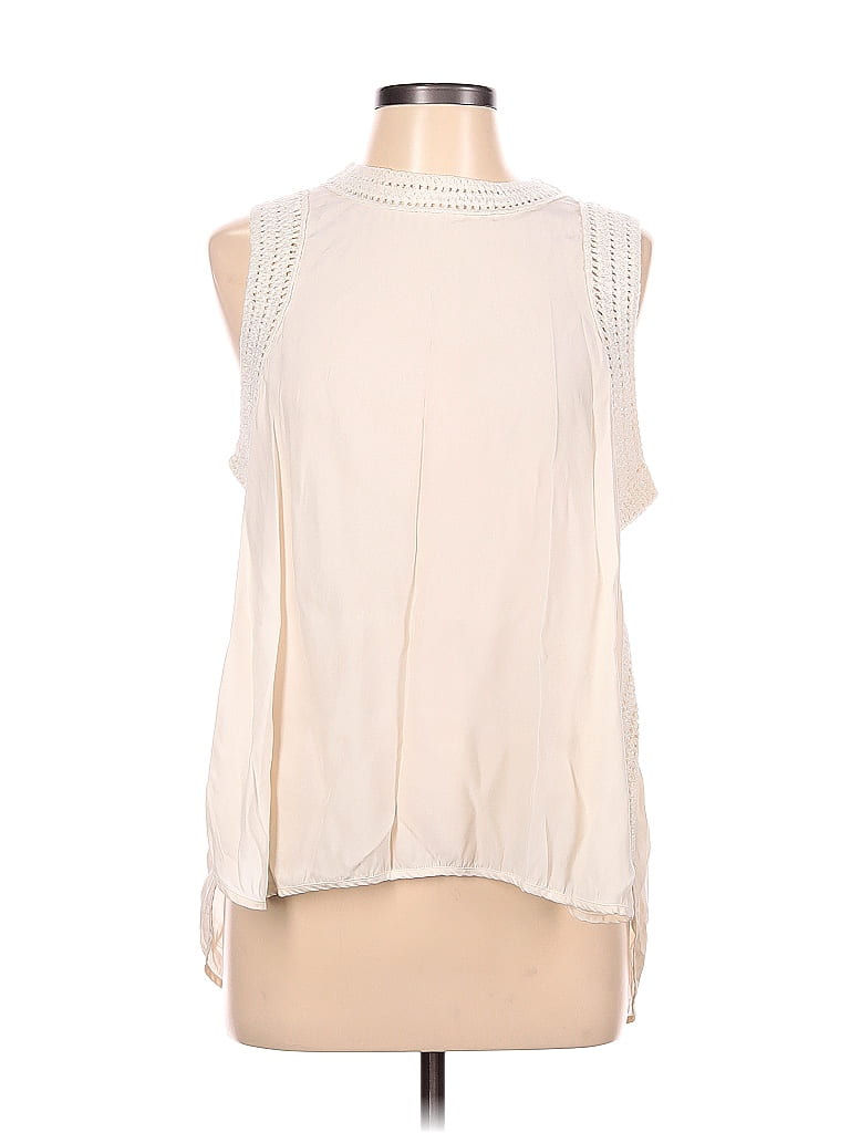 Elizabeth and James 100% Silk Ivory Sleeveless Blouse Size L - 82% off ...