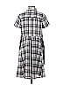 11.1. Tylho 100% Rayon Checkered-gingham Grid Plaid Gray Casual Dress Size XS - photo 2