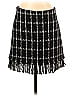 Tory Burch Houndstooth Argyle Checkered-gingham Grid Plaid Tweed Fair Isle Black Casual Skirt Size 4 - photo 1
