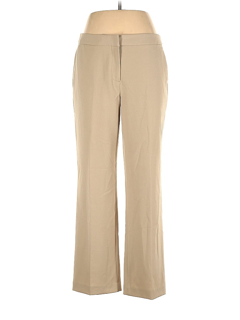 Rafaella Solid Tan Casual Pants Size 12 (Petite) - photo 1