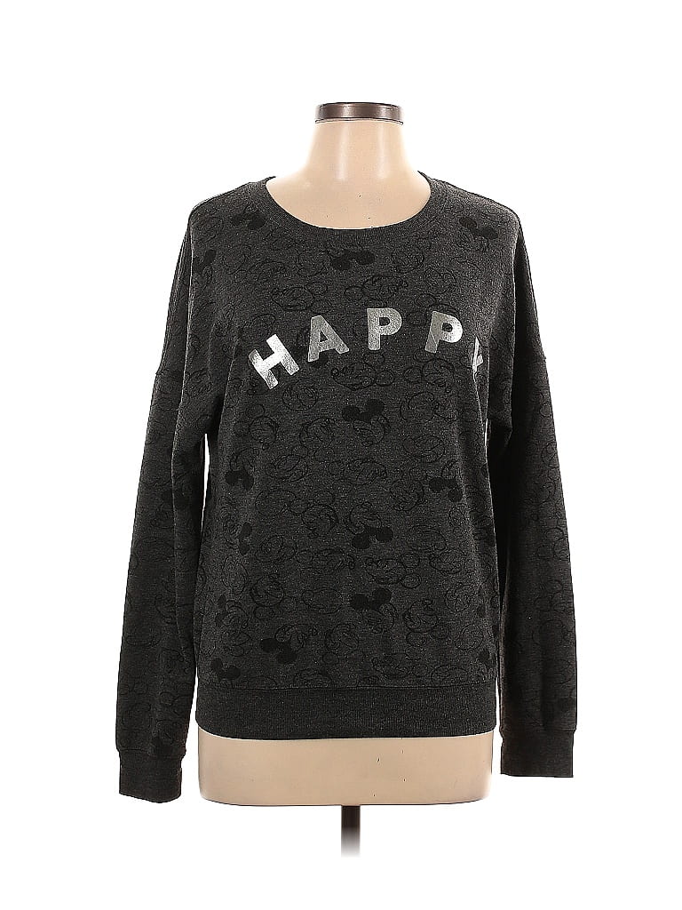 Disney Acid Wash Print Graphic Black Sweatshirt Size L - photo 1