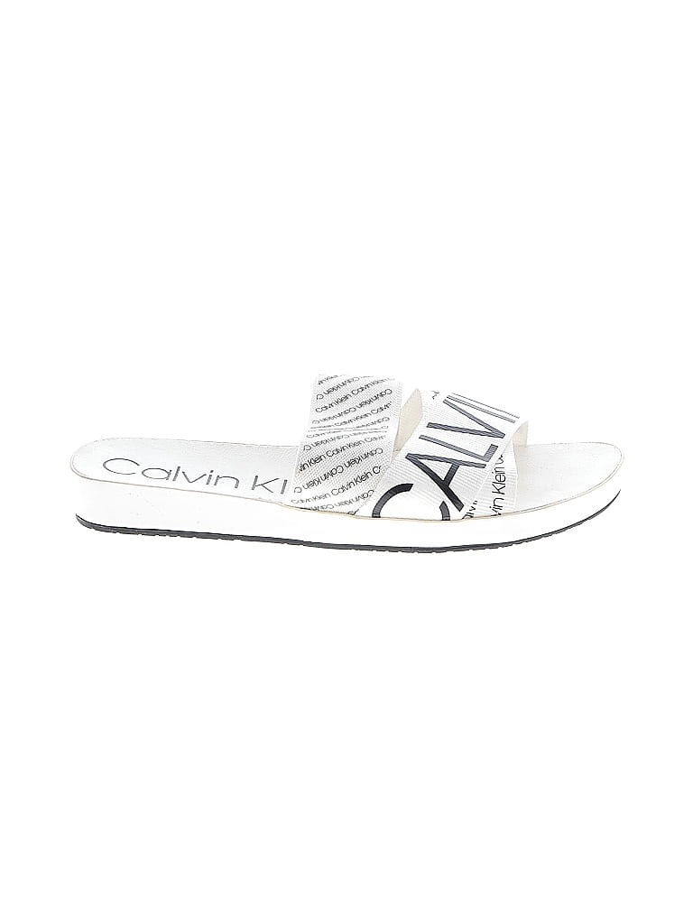 Calvin Klein White Sandals Size 9 - photo 1