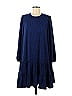 Ann Taylor 100% Polyester Polka Dots Blue Casual Dress Size M - photo 1