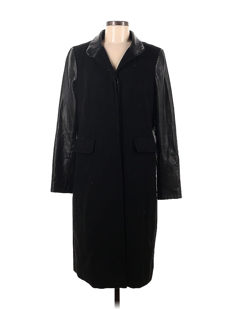 Adrianna Papell Black Wool Coat Size 10 - photo 1