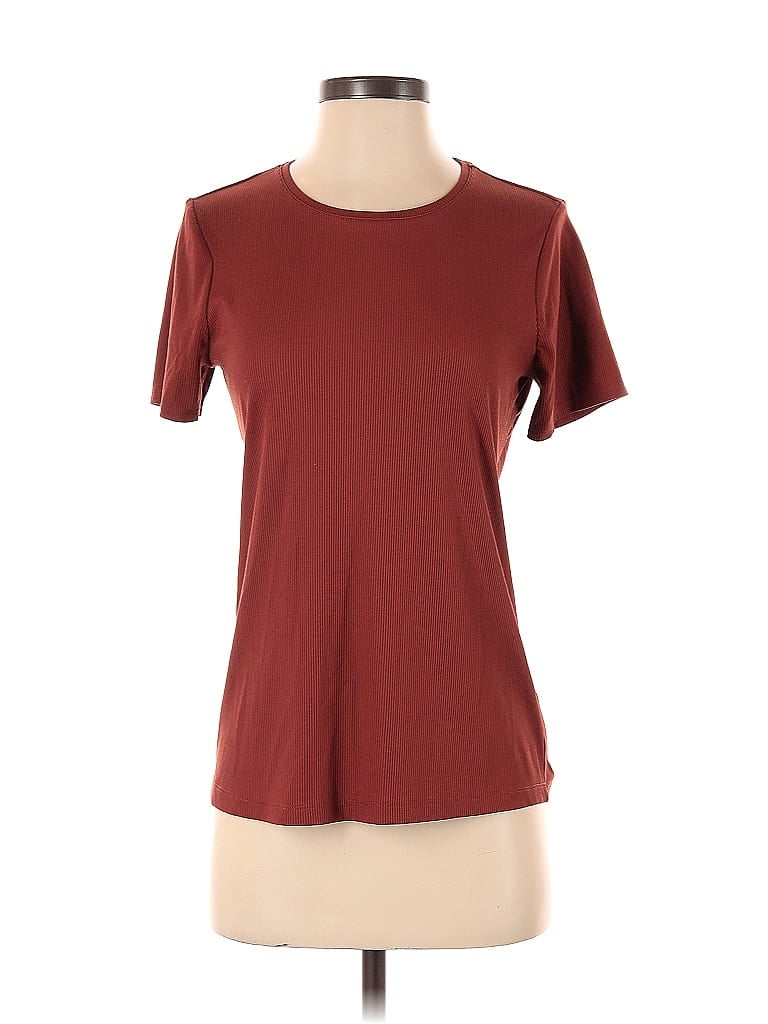 Nine West Brown Short Sleeve Top Size S - photo 1