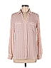 Candie's 100% Polyester Houndstooth Polka Dots Pink Long Sleeve Blouse Size M - photo 1