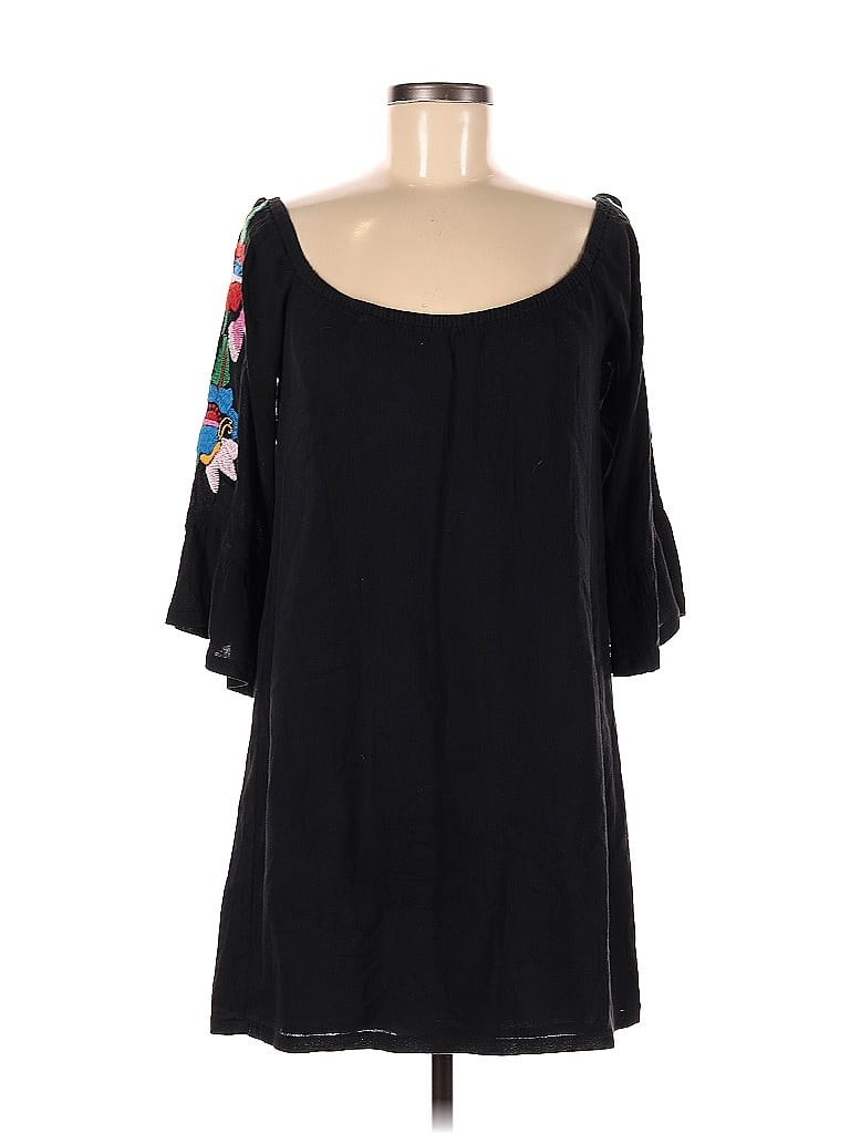 VAVA by Joy Han 100% Cotton Black 3/4 Sleeve Blouse Size S - photo 1