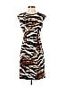 Calvin Klein Tortoise Snake Print Animal Print Leopard Print Zebra Print Black Casual Dress Size 2 - photo 1