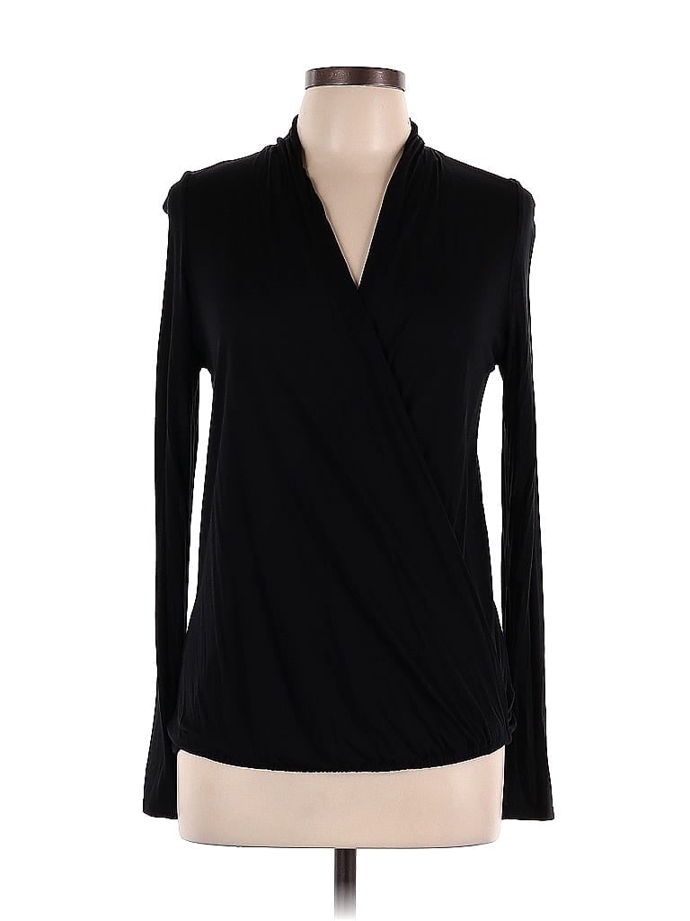 Lanston 100% Modal Black Long Sleeve Top Size L - photo 1