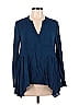 Maeve 100% Rayon Blue Long Sleeve Blouse Size 8 - photo 1