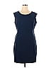 Calvin Klein Solid Blue Casual Dress Size 14 - photo 1