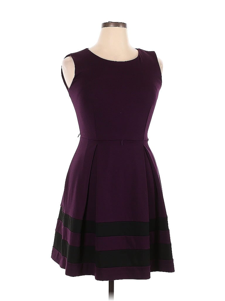Ellen Tracy Color Block Purple Casual Dress Size XL (Estimated) - photo 1