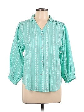 LC Lauren Conrad 3/4 Sleeve Button-Down Shirt (view 1)