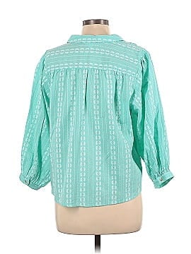 LC Lauren Conrad 3/4 Sleeve Button-Down Shirt (view 2)