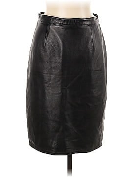 Vakko Faux Leather Skirt (view 1)