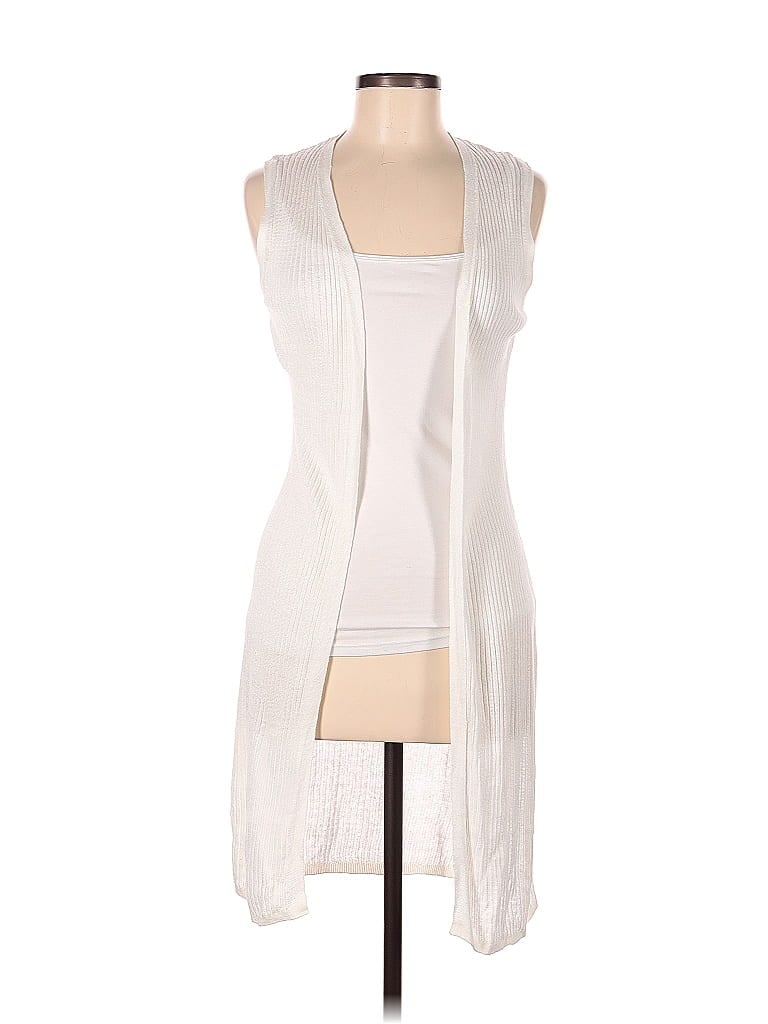 Tahari 100% Linen Ivory Cardigan Size M - photo 1