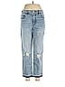 Express Marled Tortoise Hearts Blue Jeans Size 8 - photo 1