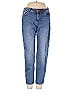 Zara Basic Solid Tortoise Color Block Blue Jeans Size 2 - photo 1