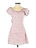 2Bella 100% Polyester Floral Motif Hearts Pink Casual Dress Size S - photo 1