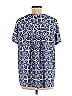 Ann Taylor LOFT Batik Blue Short Sleeve Top Size M - photo 2