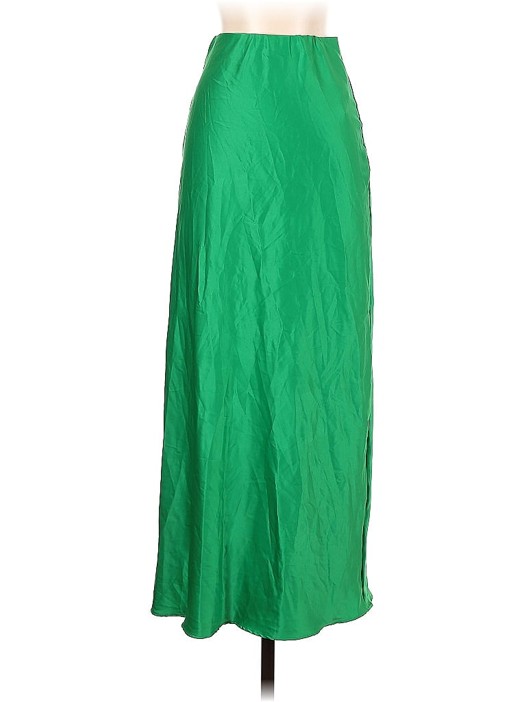 Assorted Brands Solid Green Formal Skirt Size S - photo 1