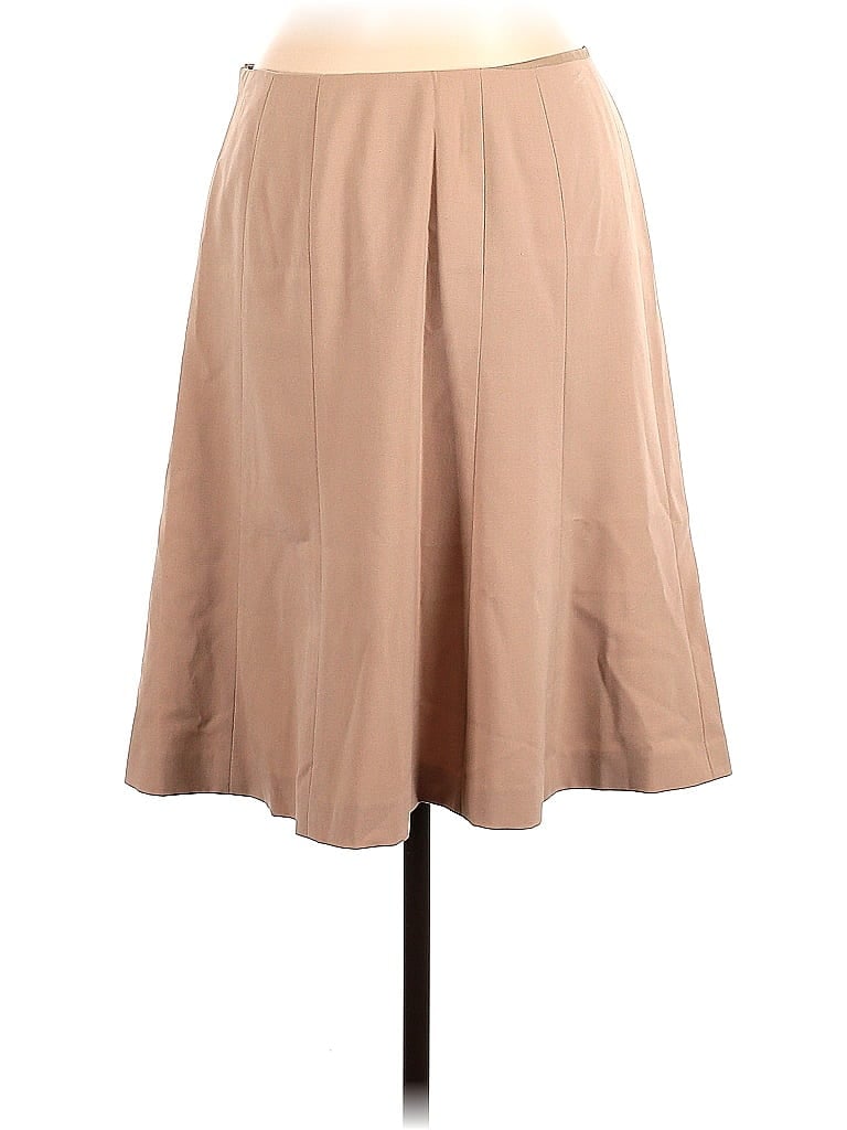 Calvin Klein Solid Tortoise Tan Casual Skirt Size 6 - photo 1