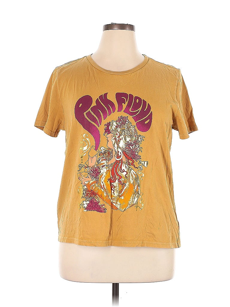 Pink Floyd 100% Cotton Gold Short Sleeve T-Shirt Size XL - photo 1