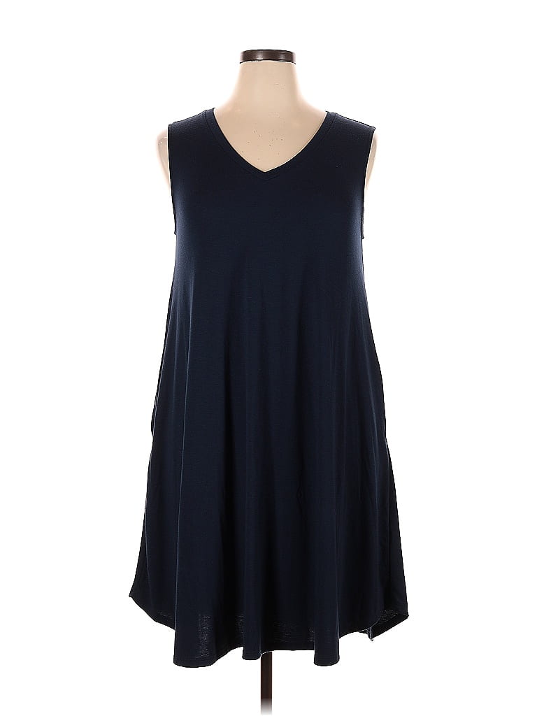 Zenana Premium Solid Blue Casual Dress Size XL - photo 1