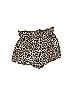Know One Cares 100% Rayon Animal Print Brown Shorts Size S - photo 1