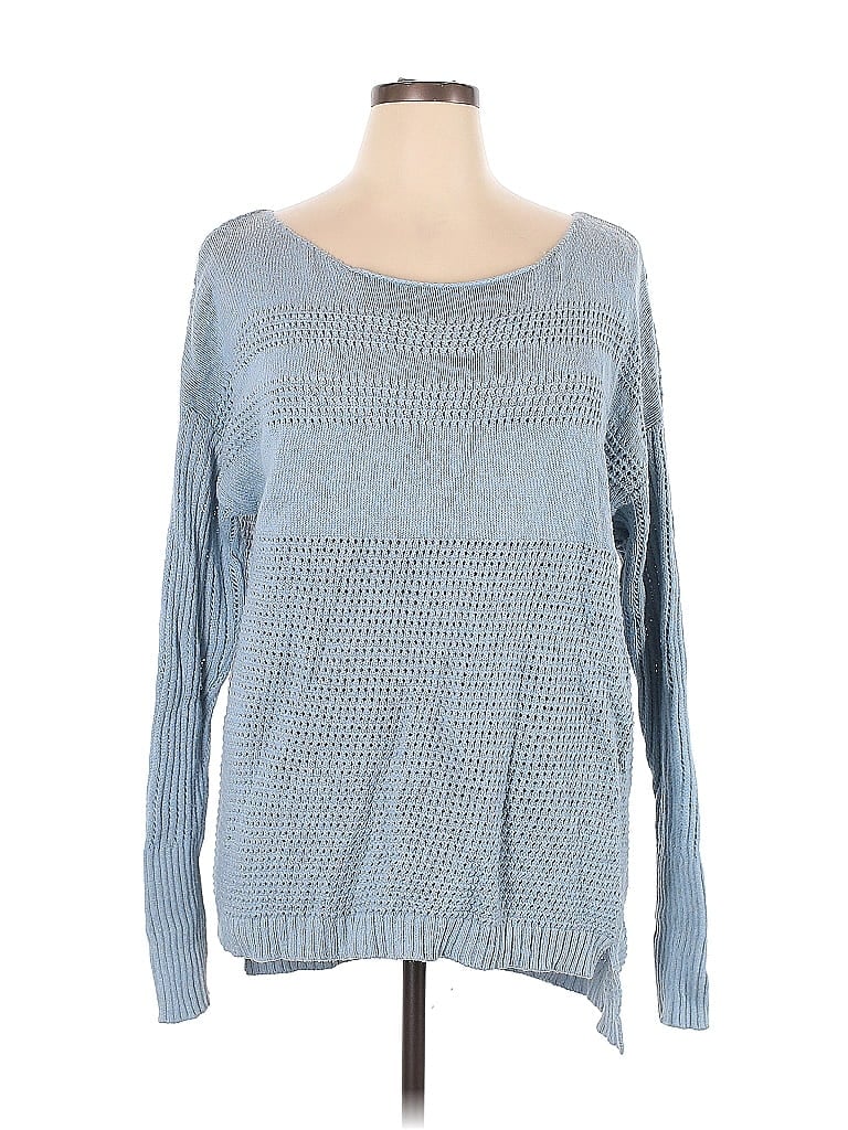 Sundance Grid Blue Pullover Sweater Size XL - photo 1