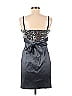 Jodi Kristopher 100% Polyester Metallic Gray Cocktail Dress Size 7 - photo 2