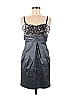 Jodi Kristopher 100% Polyester Metallic Gray Cocktail Dress Size 7 - photo 1