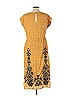 Sundance Jacquard Floral Motif Damask Paisley Baroque Print Batik Brocade Yellow Casual Dress Size S - photo 2