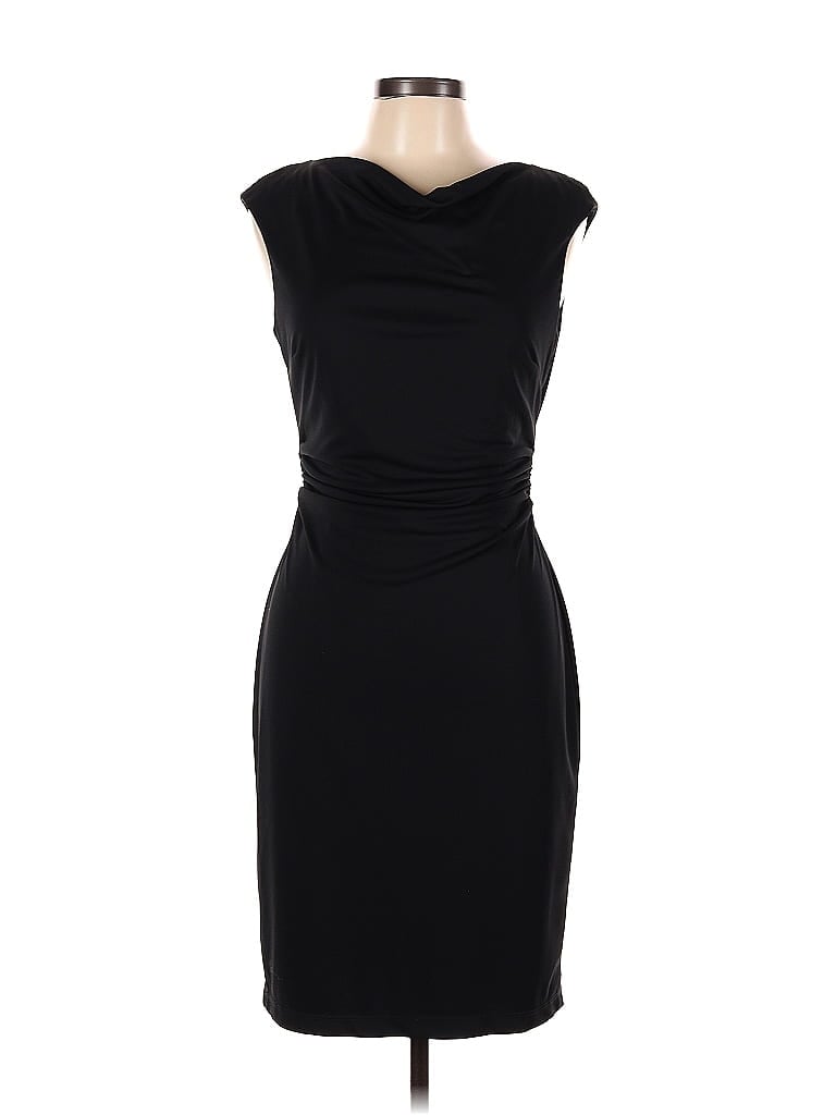 David Meister 100% Polyester Solid Black Cocktail Dress Size 10 - photo 1